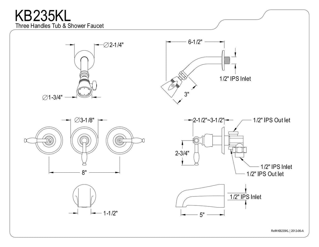 Oil Rubbed Bronze Tub & Shower Faucet X578