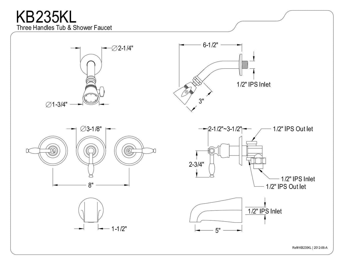 Oil Rubbed Bronze Tub & Shower Faucet X578