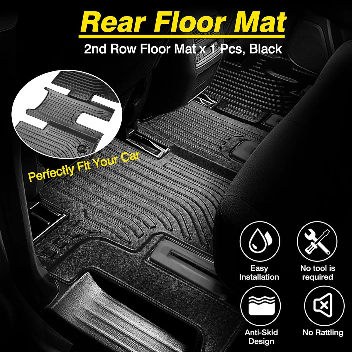 All Weather Floor Mat 2 Row Liner Set TPO V366