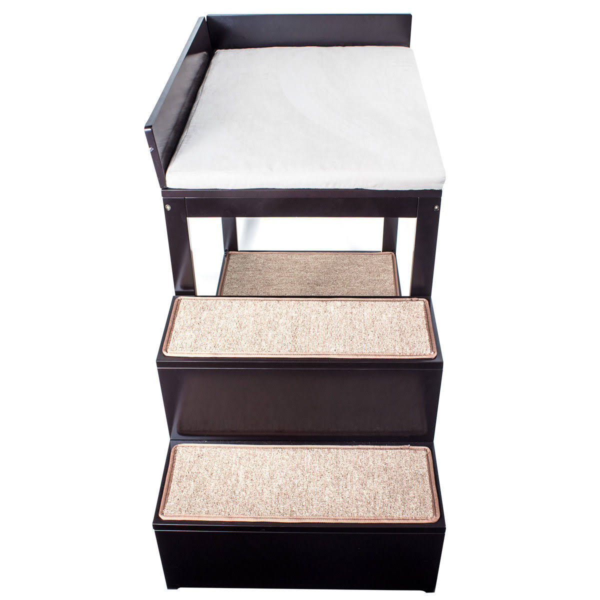 Brown Multi-Level Bed and Step System for Dogs Cats N332405