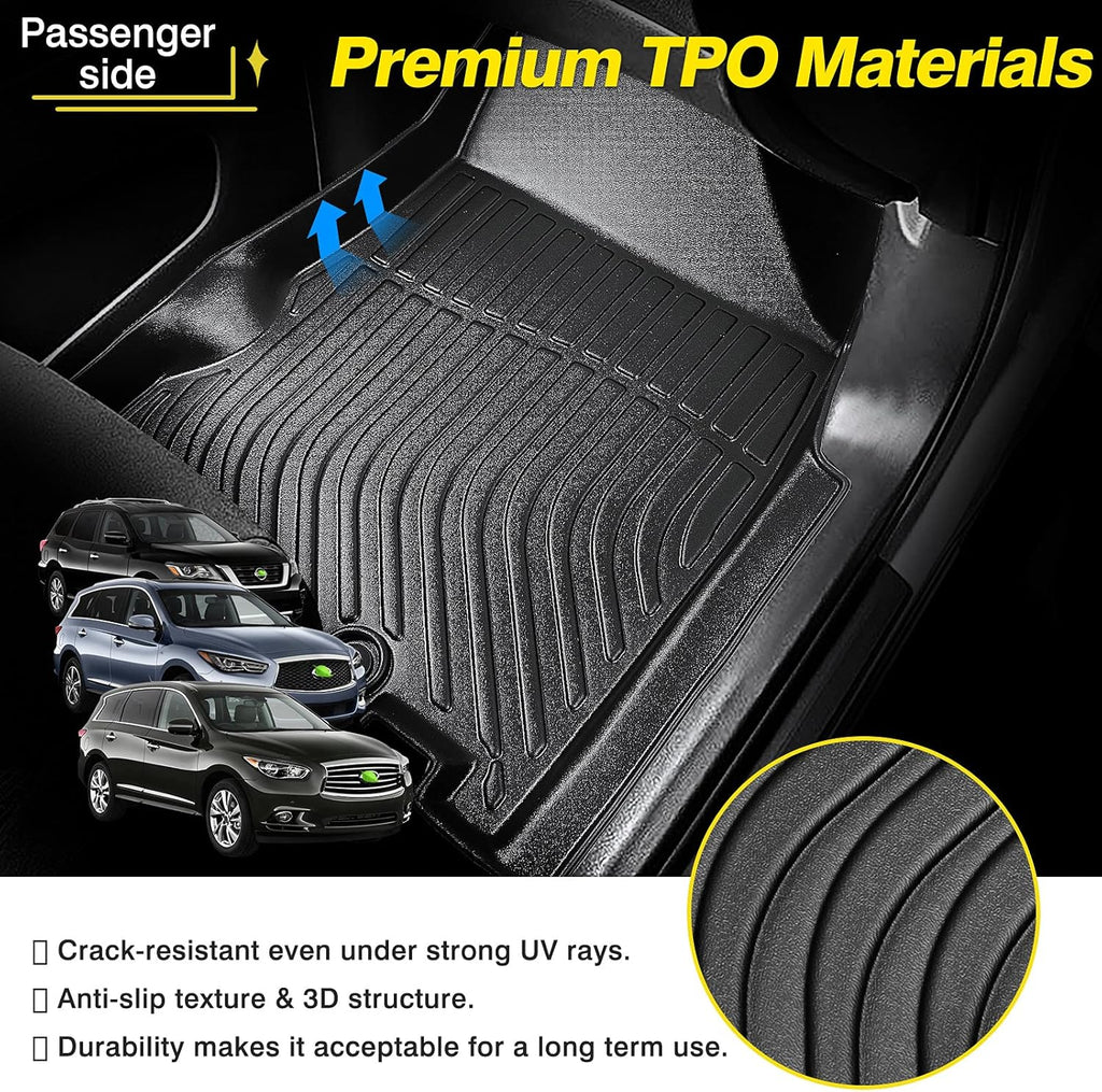 All Weather Floor Mat 2 Row Liner Set TPO V366