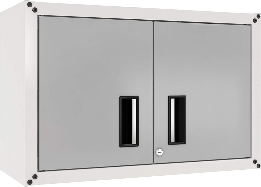Small Wall Steel Cabinet 2 Doors Black D1275