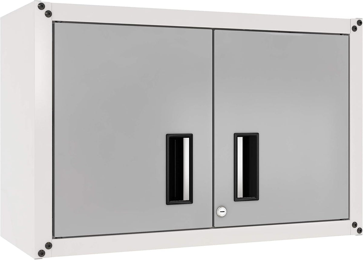 Small Wall Steel Cabinet 2 Doors Black D1275
