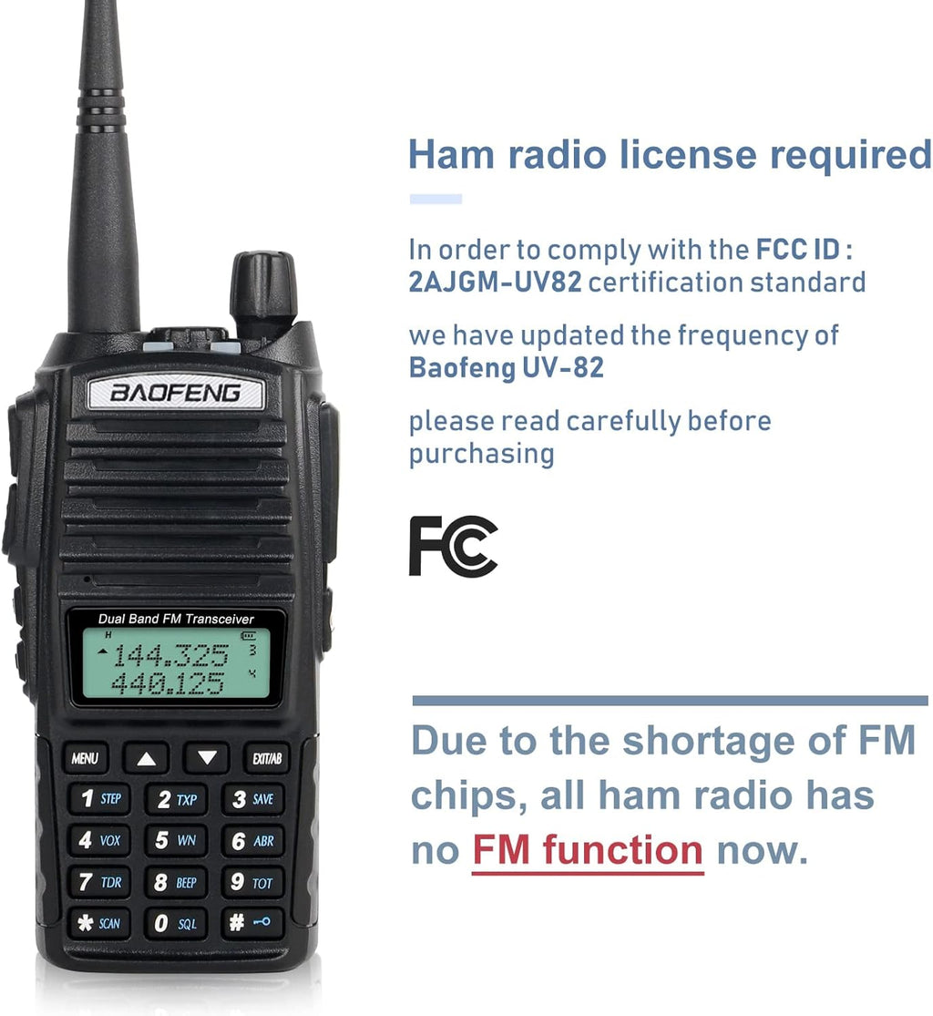 High Power 2 Way Radio with Programming Cable and Speaker Mic Pack of 2 K273