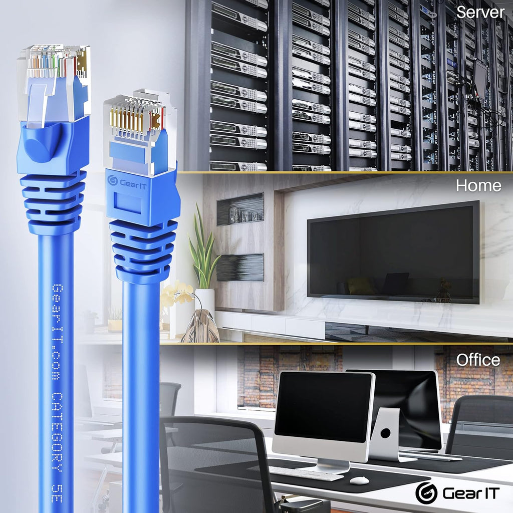 Cat5e Ethernet Patch Cable 3 Feet Blue T23657