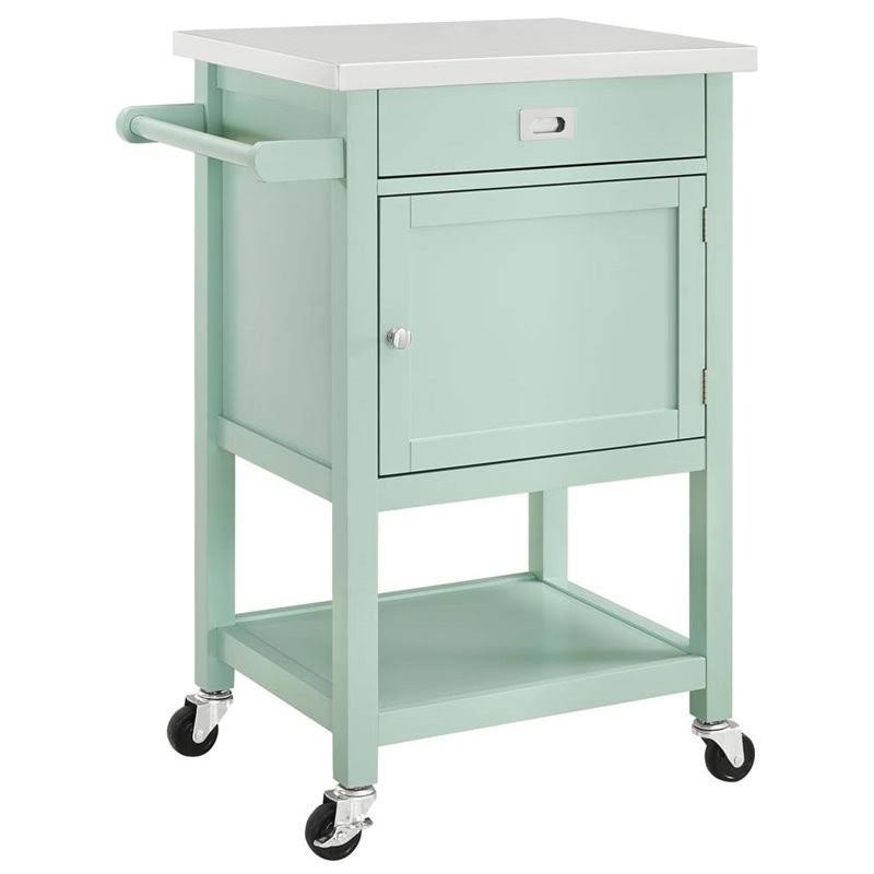 Light Green Stainless Steel Top Kitchen Cart X828164