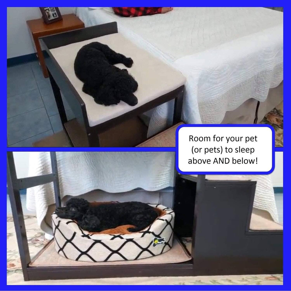 Brown Multi-Level Bed and Step System for Dogs Cats N332405