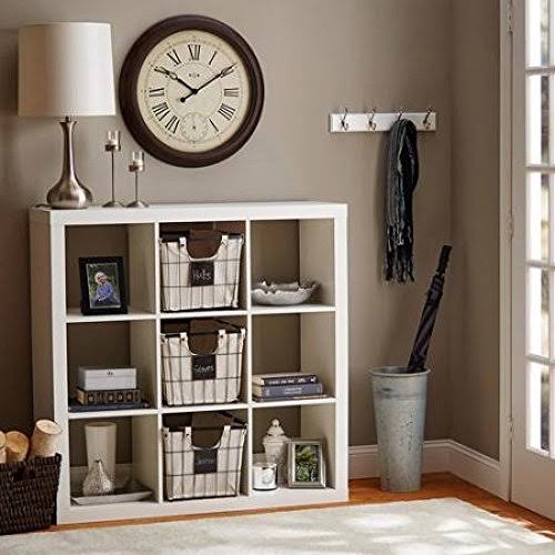 9-Cube White Organizer Storage Bookcase Bookshelf D422386
