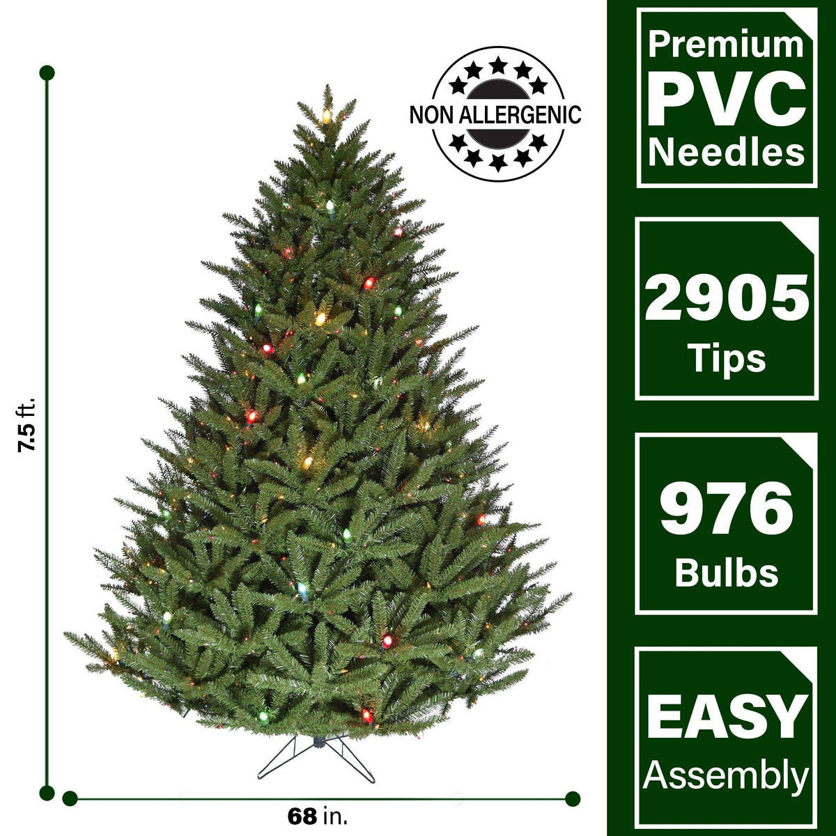 7.5-ft Multi-Color LED Christmas Tree D74161