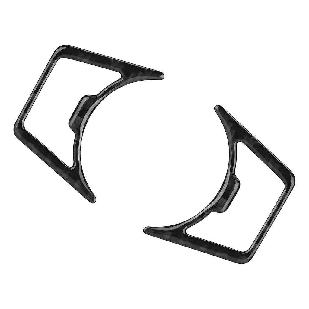 Carbon Fiber Headlight Switch Frame Trim Cover 2PCS N15252