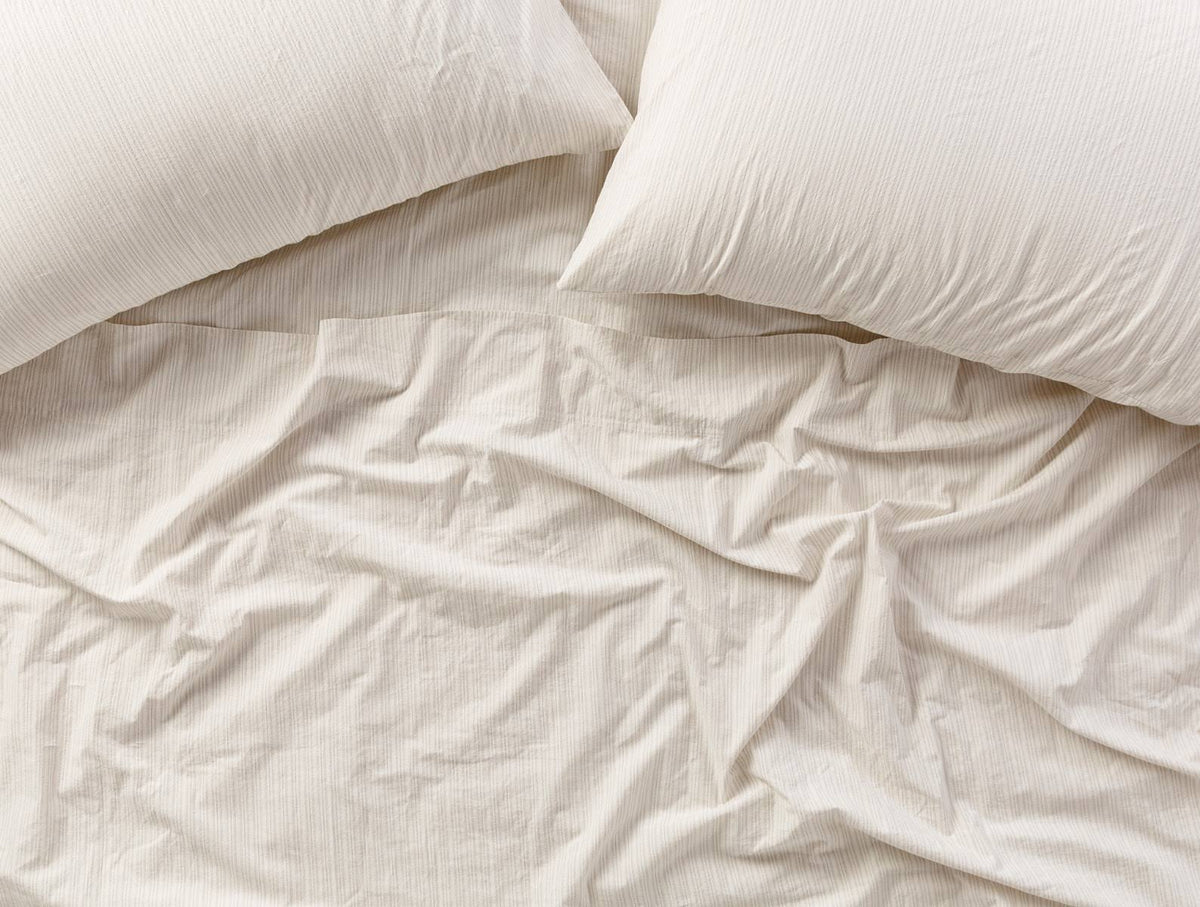 Organic Crinkled Percale Fitted Sheet King Y677