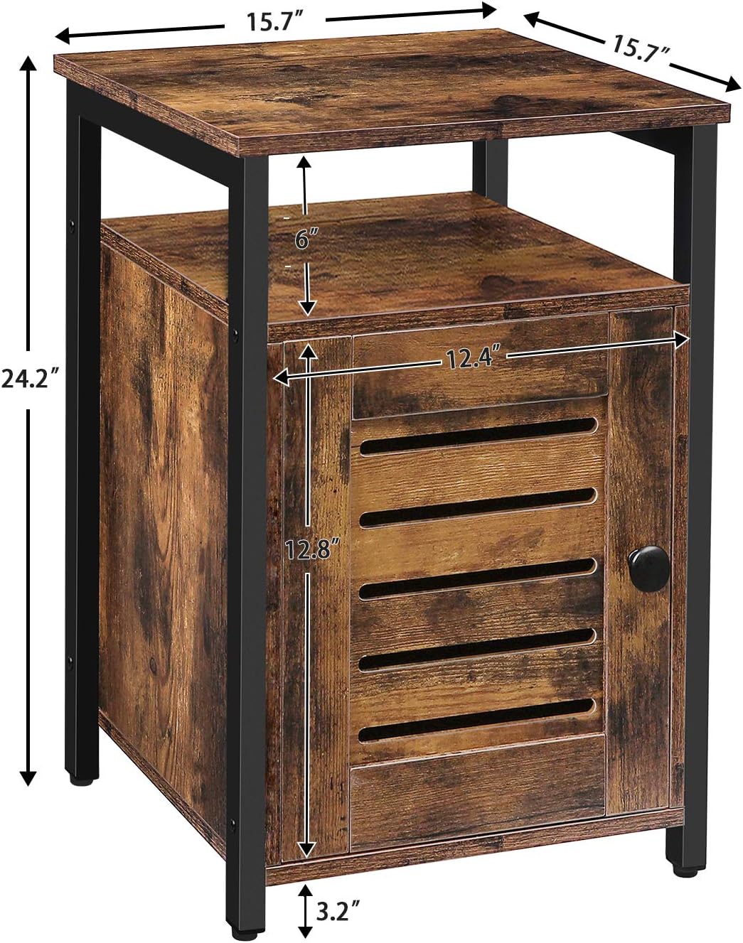 Set of 2 Wood Nightstand with Storage D1064