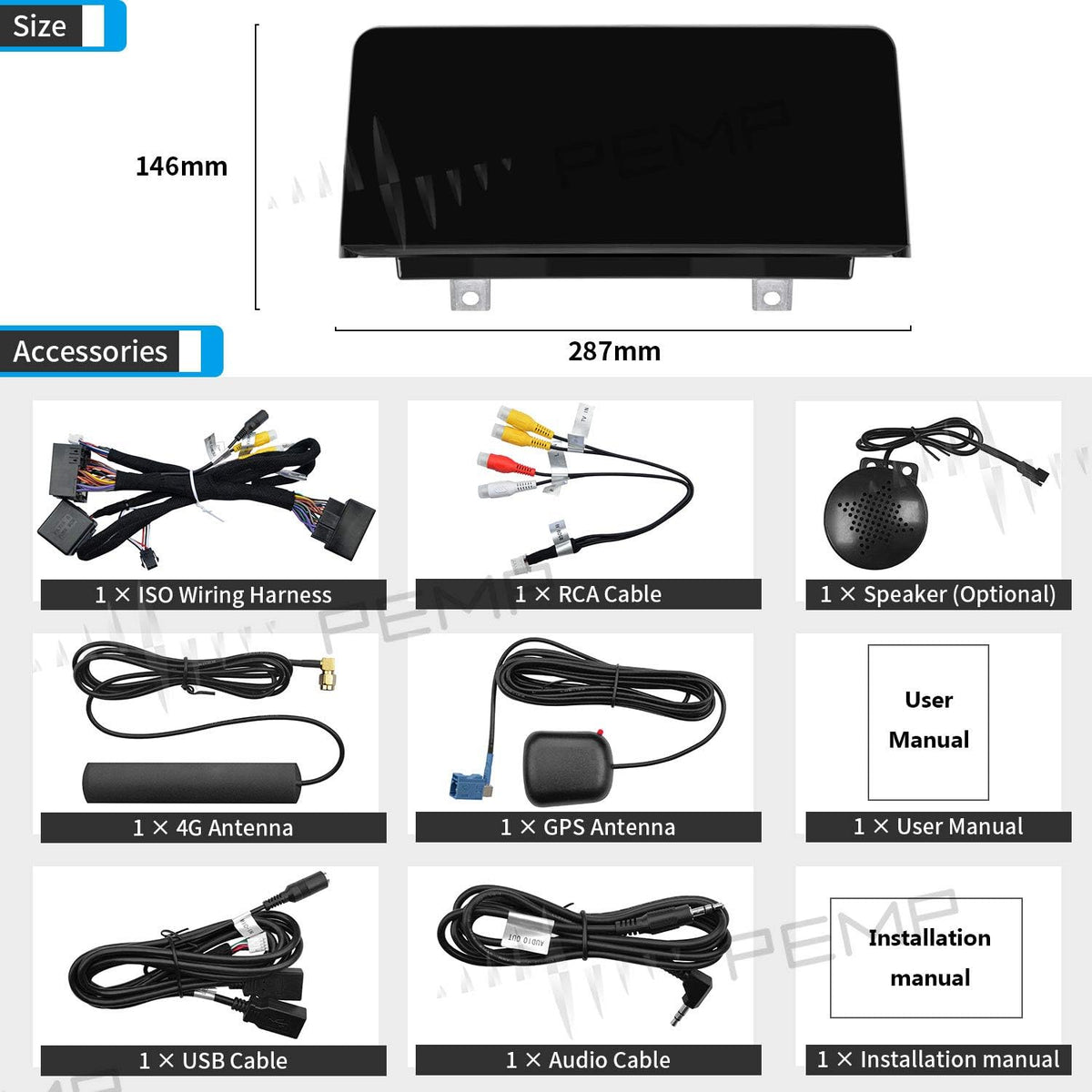 Android 10 10.25 inch 1920x720 Screen Carplay Android Auto A749530