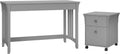 Cape Cod Gray Writing Desk with 2 Drawer File Cabinet V61829