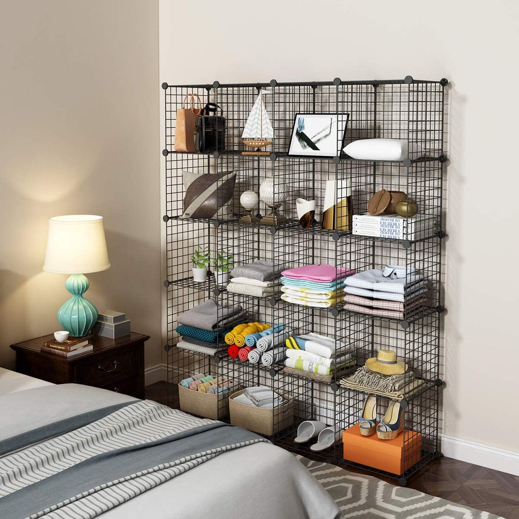 14x14 Wire Cube Storage 25-Cube Modular Shelving Unit C589