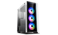 White Tempered Glass Case with 3 Preinstalled ARGB Fans H943