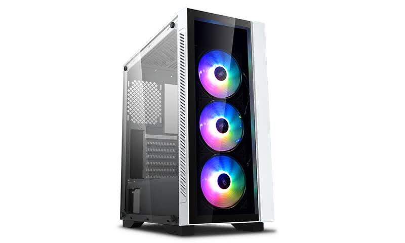 White Tempered Glass Case with 3 Preinstalled ARGB Fans H943