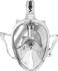 White Full Face Snorkel Mask with Action Camera Mount K15406
