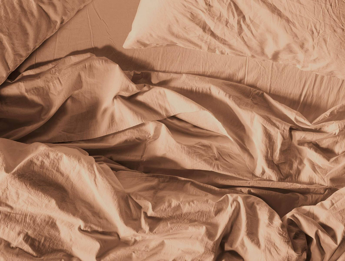 Organic Crinkled Percale Fitted Sheet King Y677