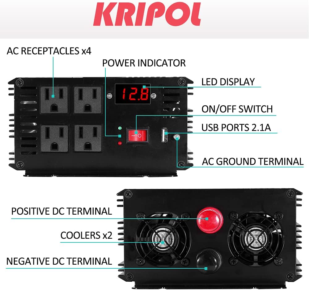 2000 Watt Pure Sine Wave Inverter G190