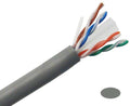 Cat6 Unshielded Riser CMR UTP Solid 24 AWG Gray Ethernet Cable I892