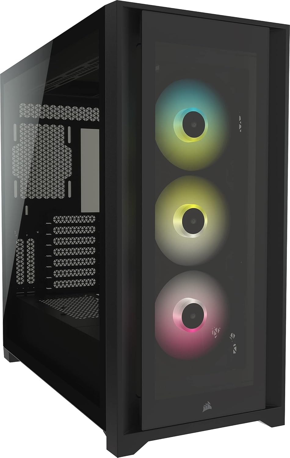 Black Tempered Glass Mid-Tower ATX PC Case Y4592