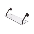 24 inch Matte Black Floating Glass Shelf D87923