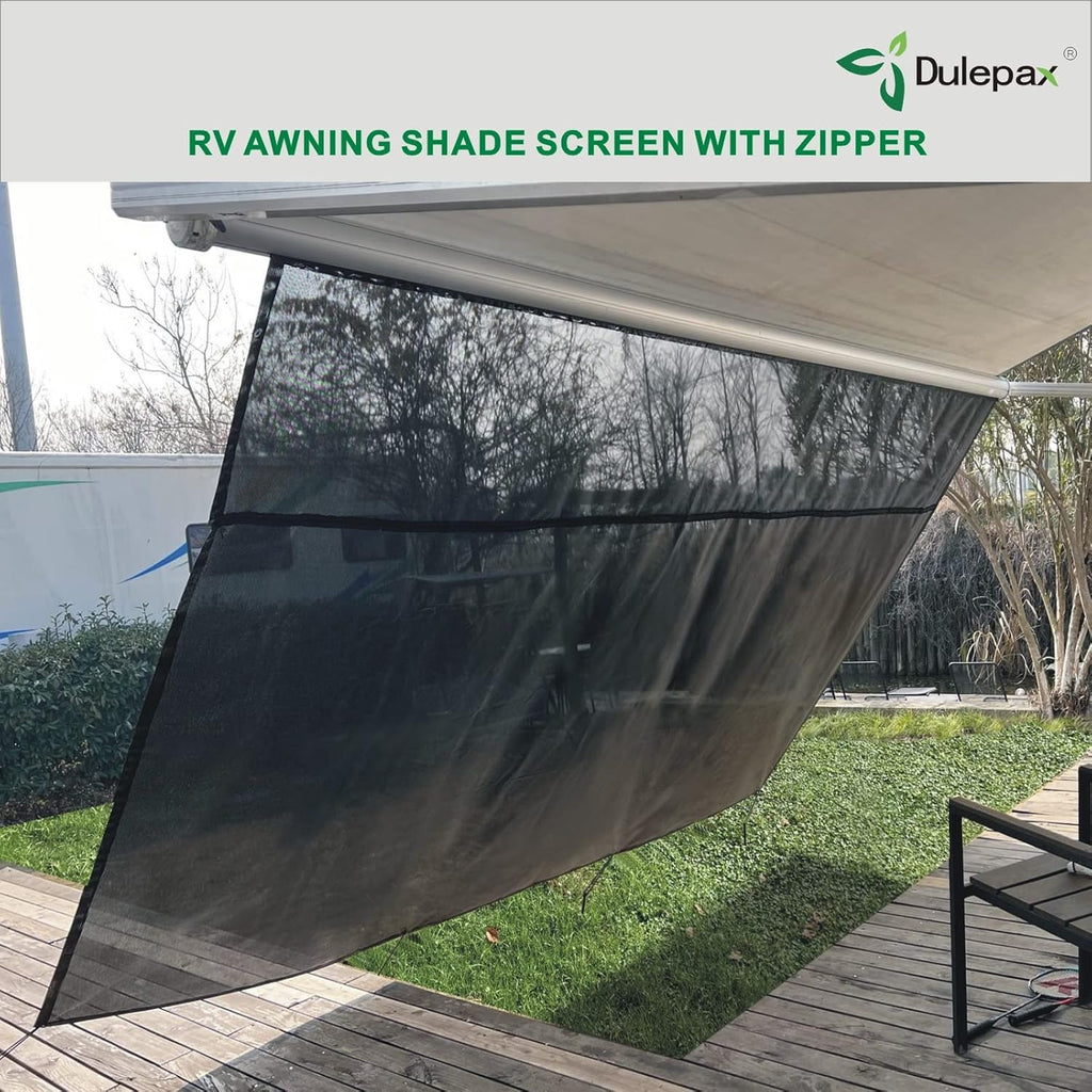 RV Awning Shade Screen with Zipper 8'X11'3'' O40300