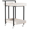 Serving Cart in Antique White/Black P86978