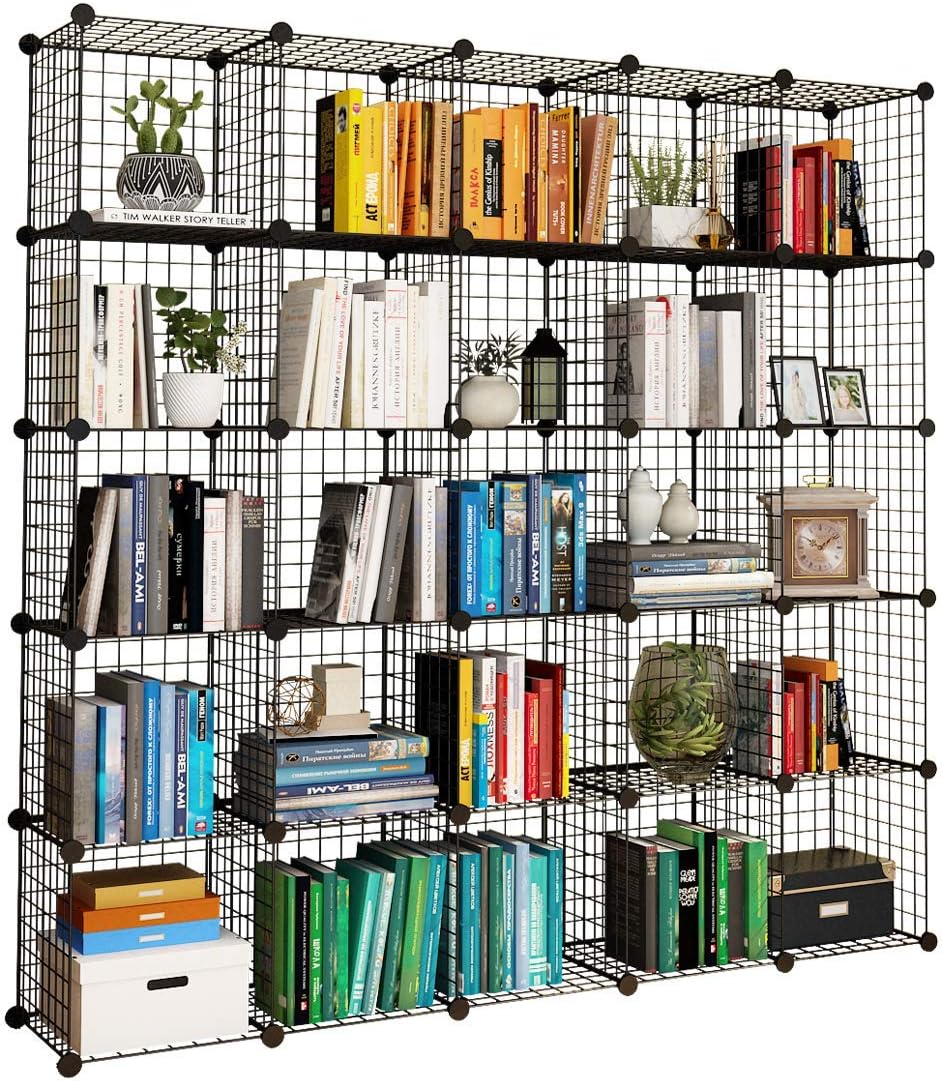 14x14 Wire Cube Storage 25-Cube Modular Shelving Unit C589