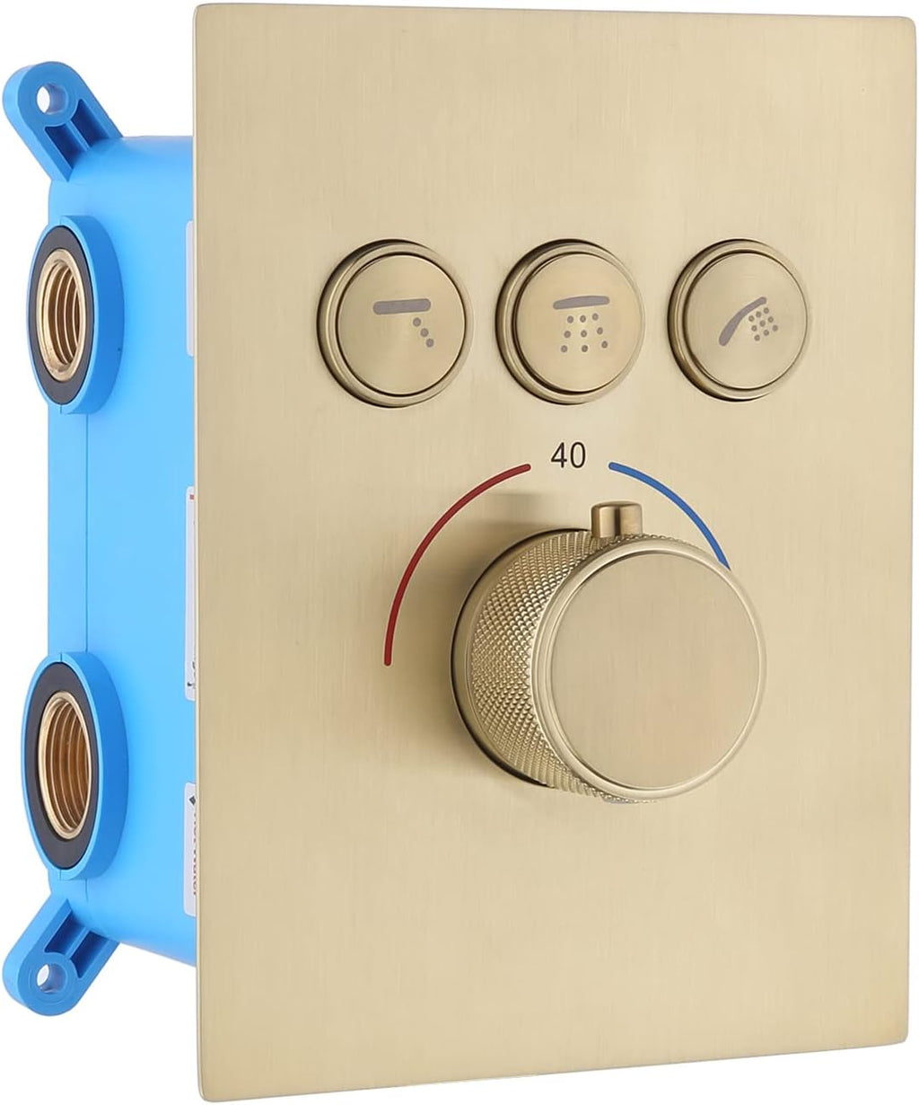 Brass Concealed Thermostatic Shower Mixer Valve S1959