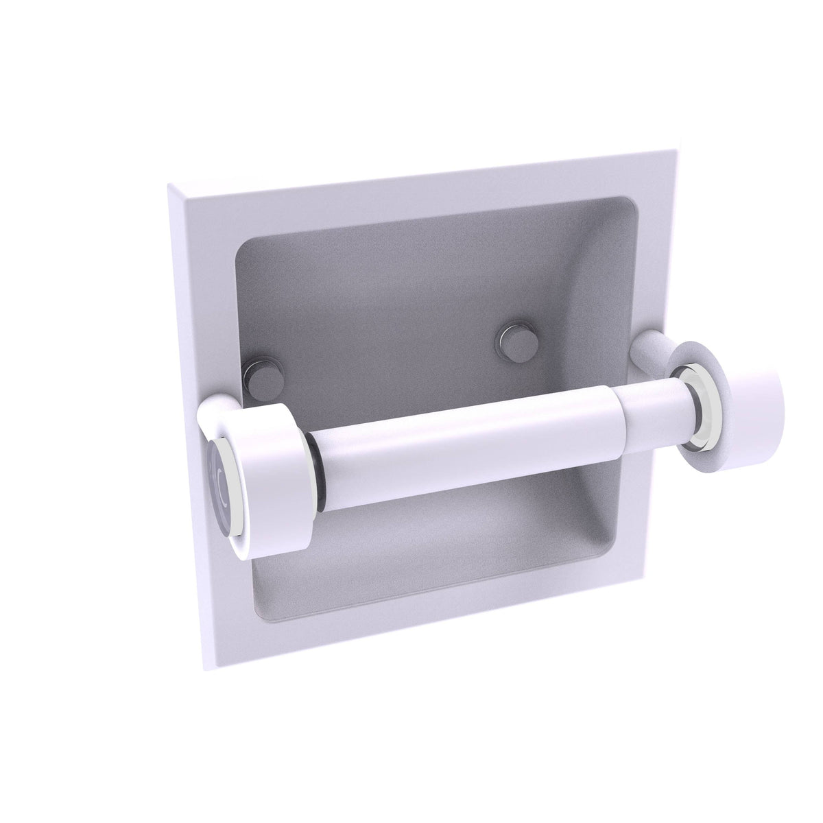 Recessed Toilet Paper Holder Matte White W3494