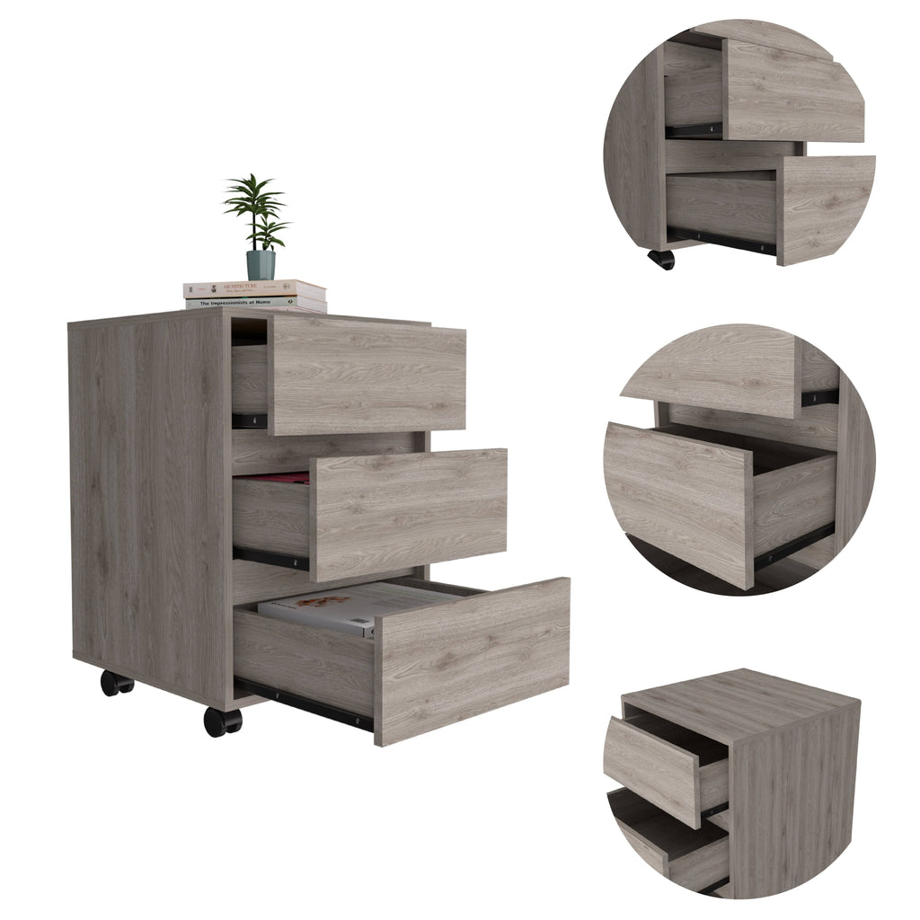 White 3 Drawer Filing Cabinet X939435