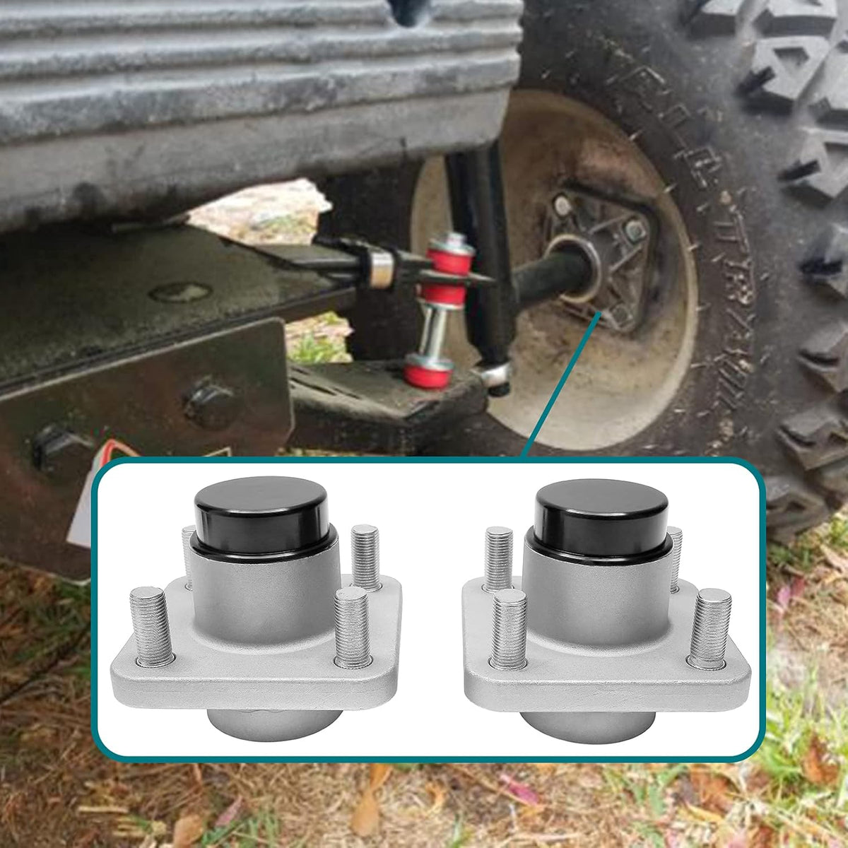 Front Wheel Hub Kit with Bearings Seals 2Pcs R61293