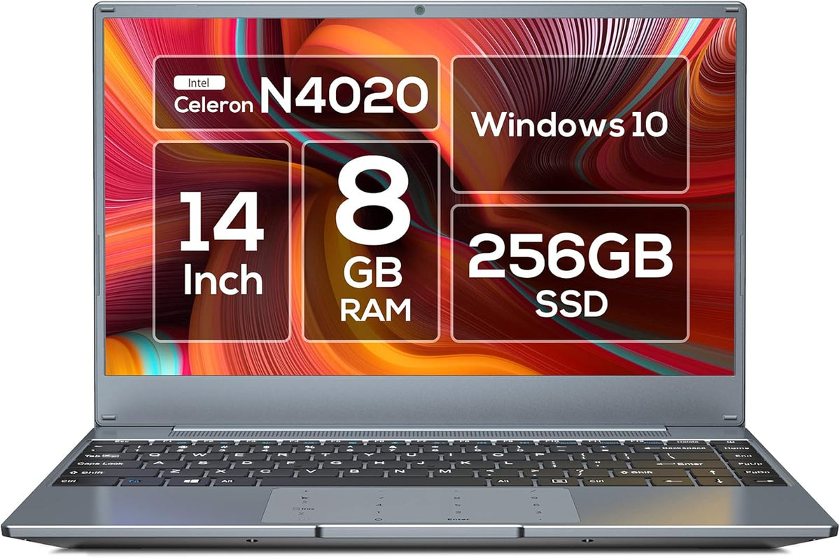 14” Windows 10 Laptop Computer, 8GB RAM 256GB SSD, Silver Gray Z885370