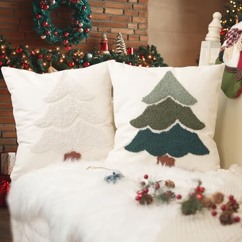 Christmas 18x18 Inch Embroidered Throw Pillow Covers I46970