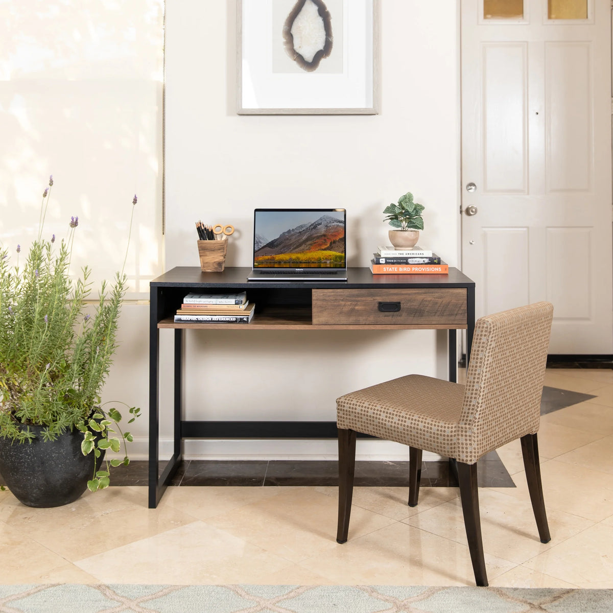 Contemporary Studio Workstation Desk with Drawer N3349