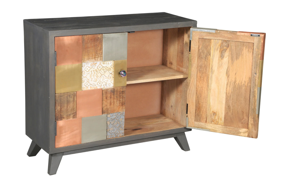 Recycled Mango Wood Cabinet with 2 Doors Q6924