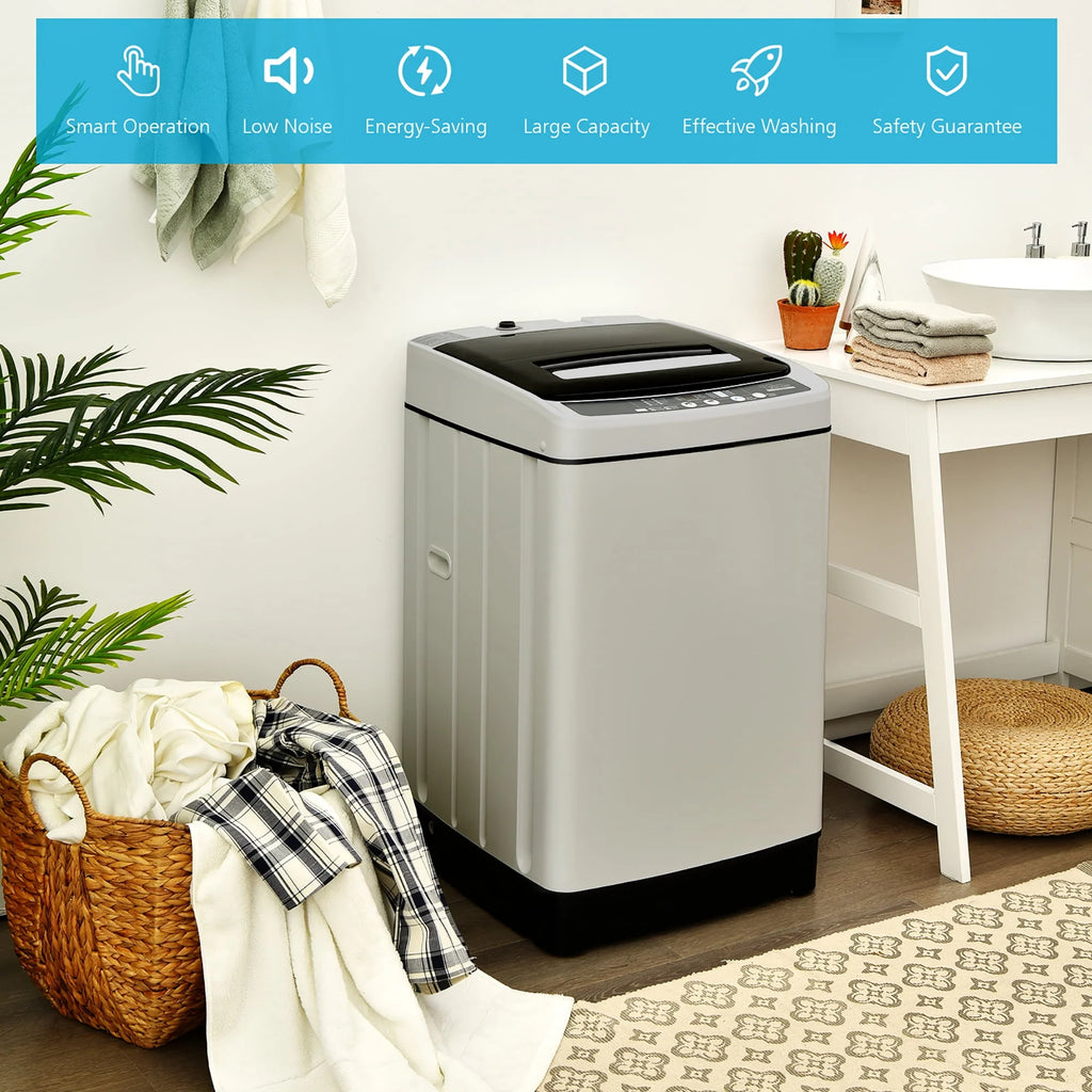1.5 Cu.Ft 11 LBS Full-Automatic Washer & Dryer Grey V178
