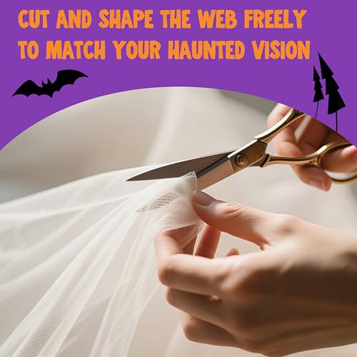 Glow-in-The-Dark White Spider Web Decoration N503580