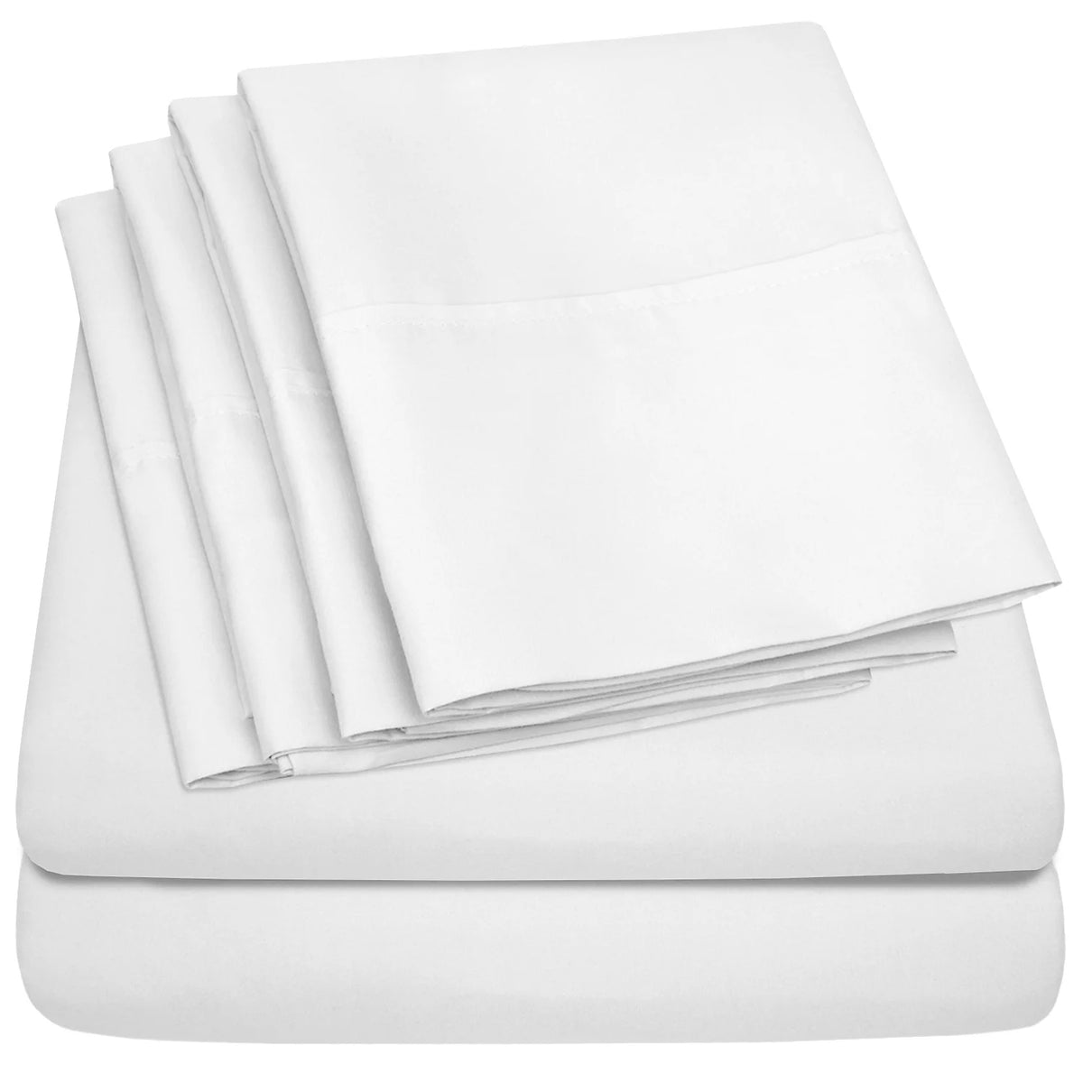 White 6 Piece Queen Sheet Set L22708
