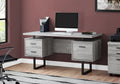 Grey Laminate Computer Desk with Storage Drawers K8681