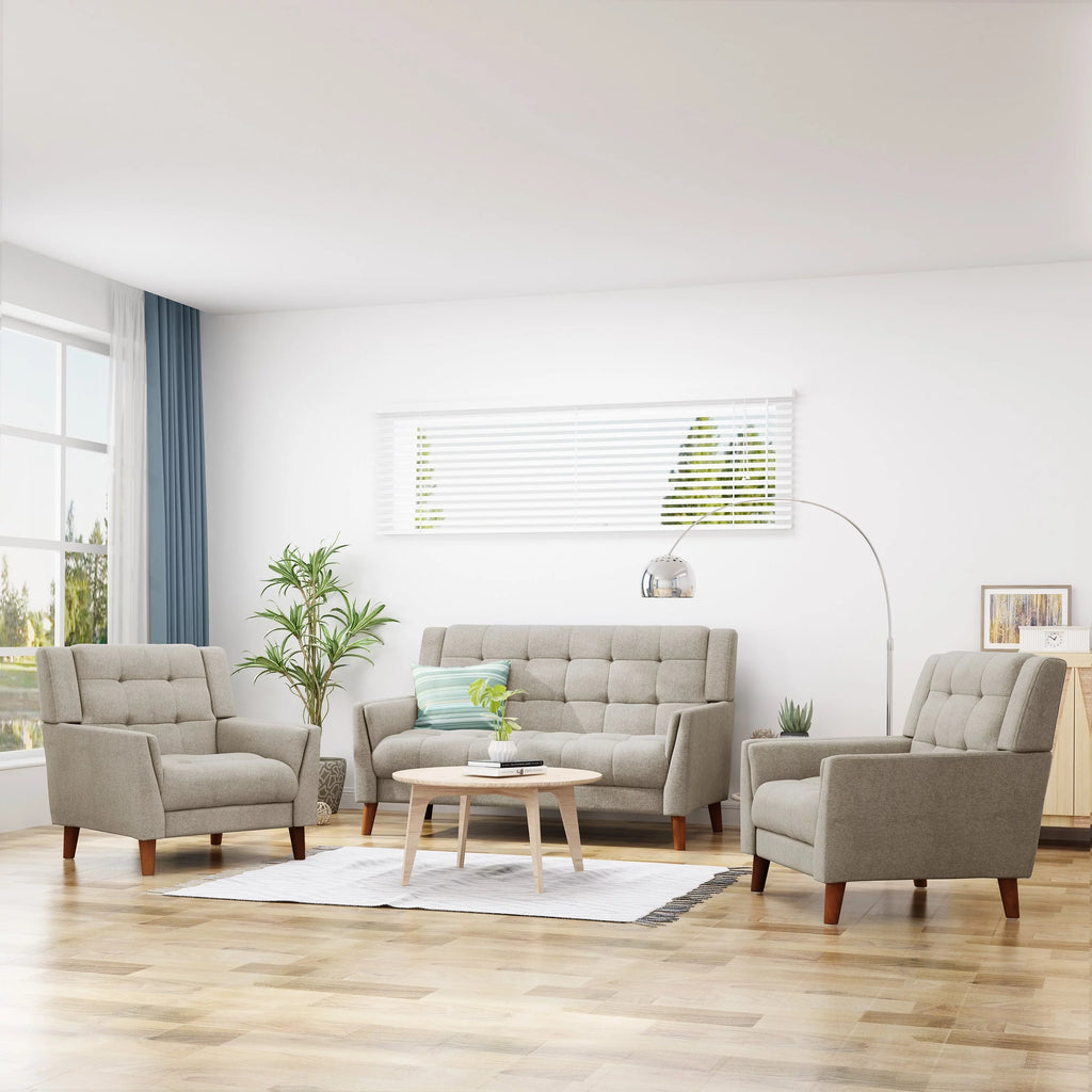 Fabric Arm Chair and Loveseat Set F8262