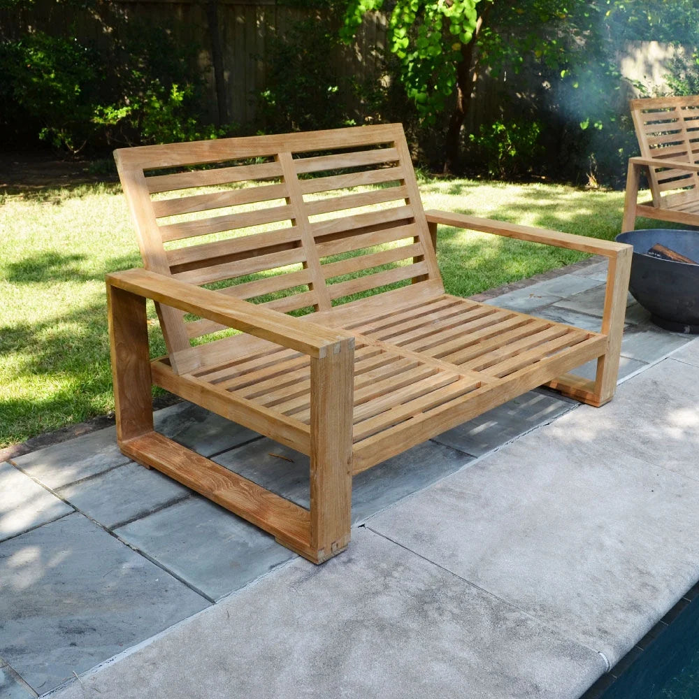 Grade A Teak 60in Patio Bench, Seats 2, Weather Resistant P6721