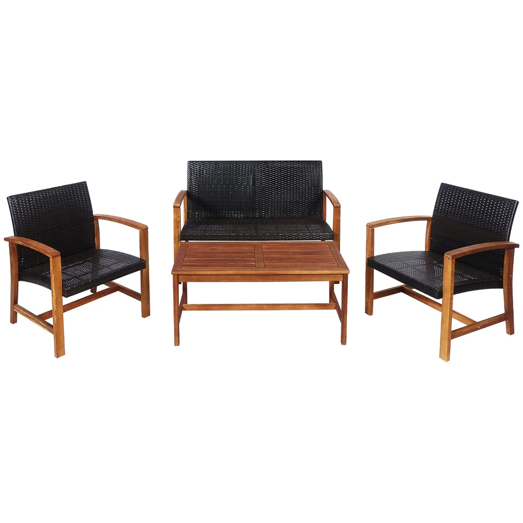 8 Pcs Acacia Wood Patio Conversation Set O428