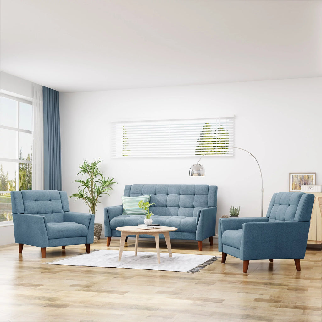 Fabric Arm Chair and Loveseat Set F8262