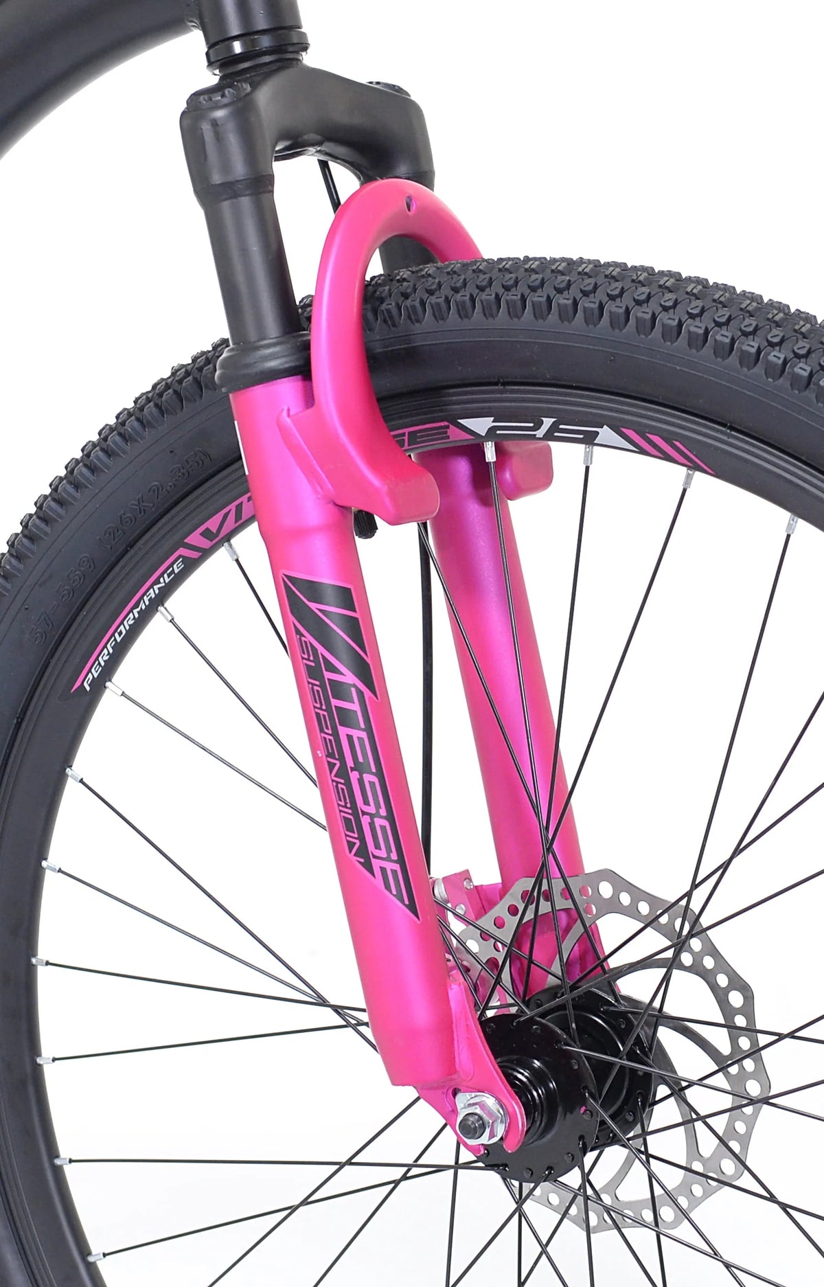26 in. Black and Pink Mountain Bike R44641