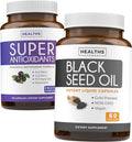 Black Seed Oil Antioxidant Supplement with Acai Berry, Goji Berry, Pomegranate & Trans Resveratrol, 120 Capsules & 60 Capsules S956