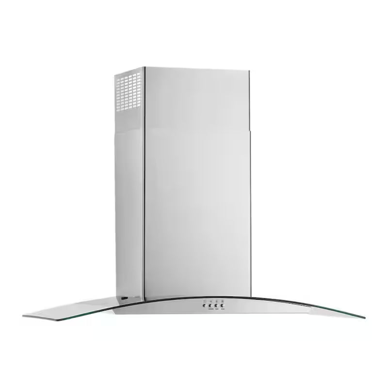 36 in. Curved Glass Wall Mount Range Hood in Stainless Steel D346