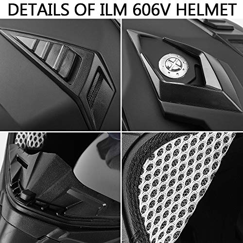 Dual Sport Full Face Motorcycle Helmet with Sun Visor X296